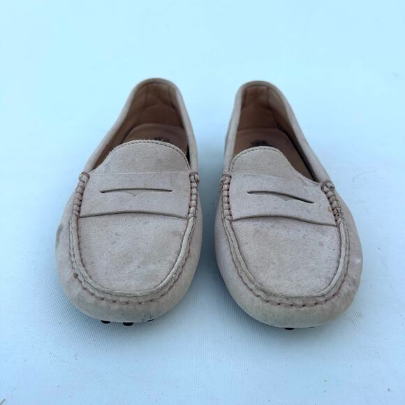 Tod’s Gommino Driving Shoes Moccasin Loafers Beige Box 35.5 Size 5.5 Tan Tods - Picture 5 of 14
